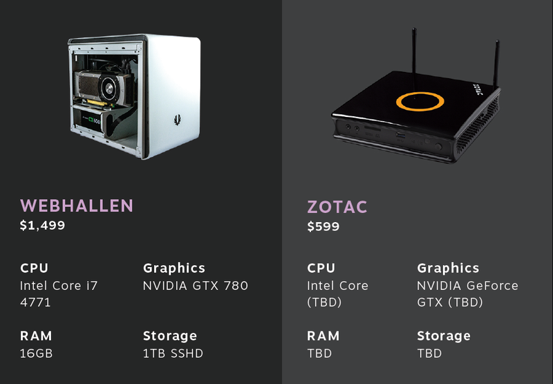 Illustration for article titled Valve Unveils 13 Steam Machines, With Specs And Prices